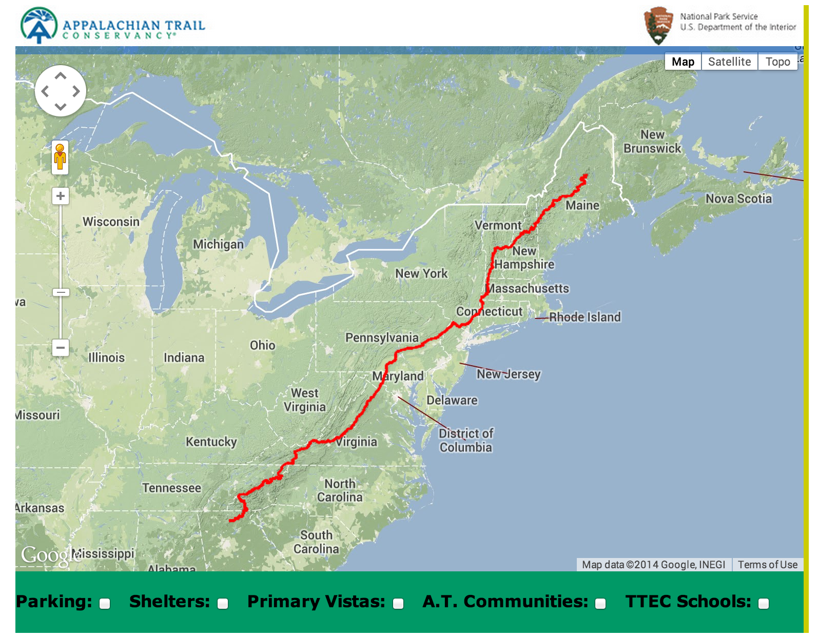 Appalachian Trail Conservancy Greater Carlisle Project   Map Of At 